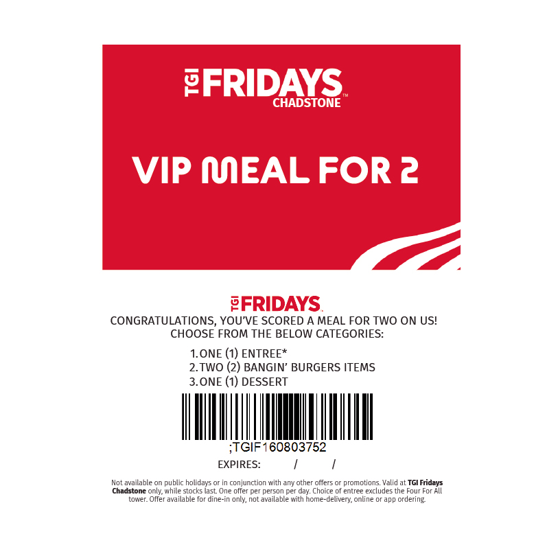 Chadstone VIP Meal for 2 - BBC - Jun26