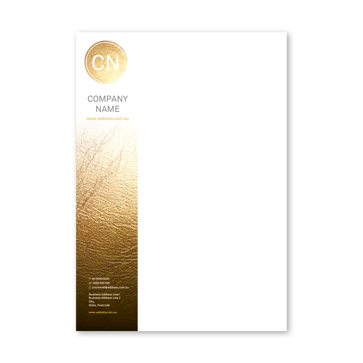 Luxurious Gold Letterhead