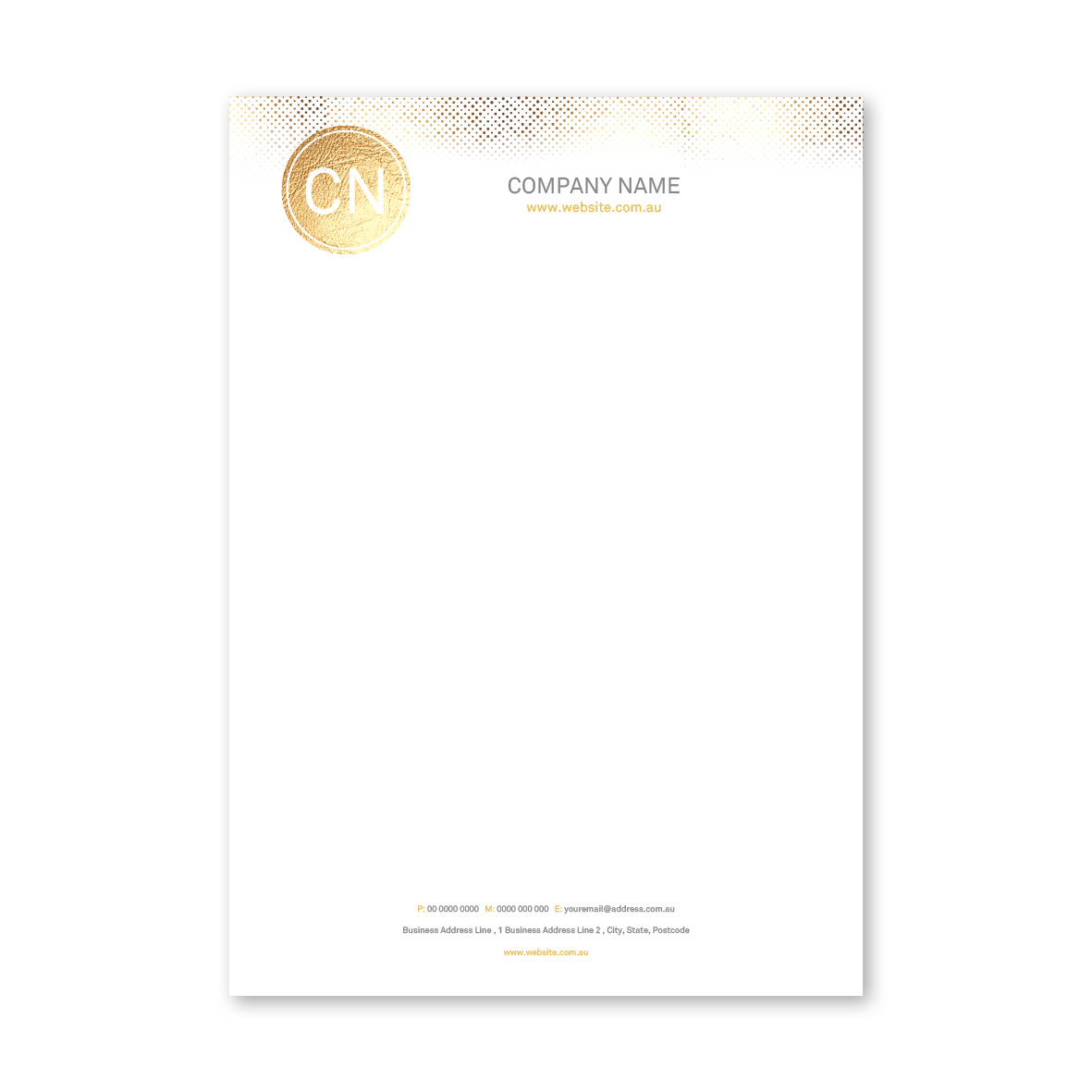 Luxurious Gold Letterhead 3
