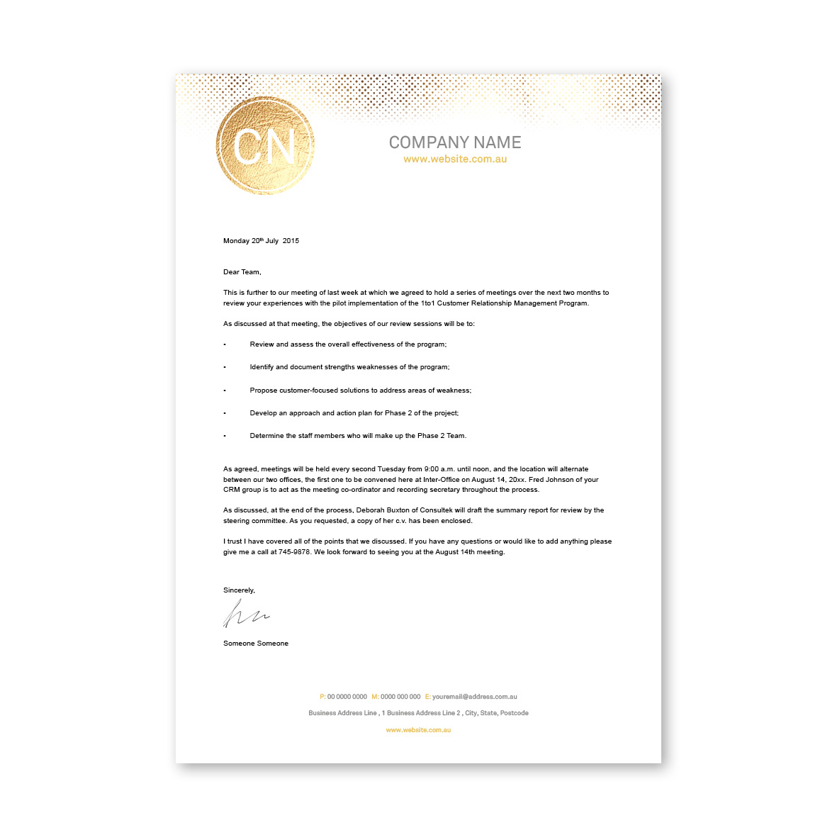 Luxurious Gold Letterhead 4