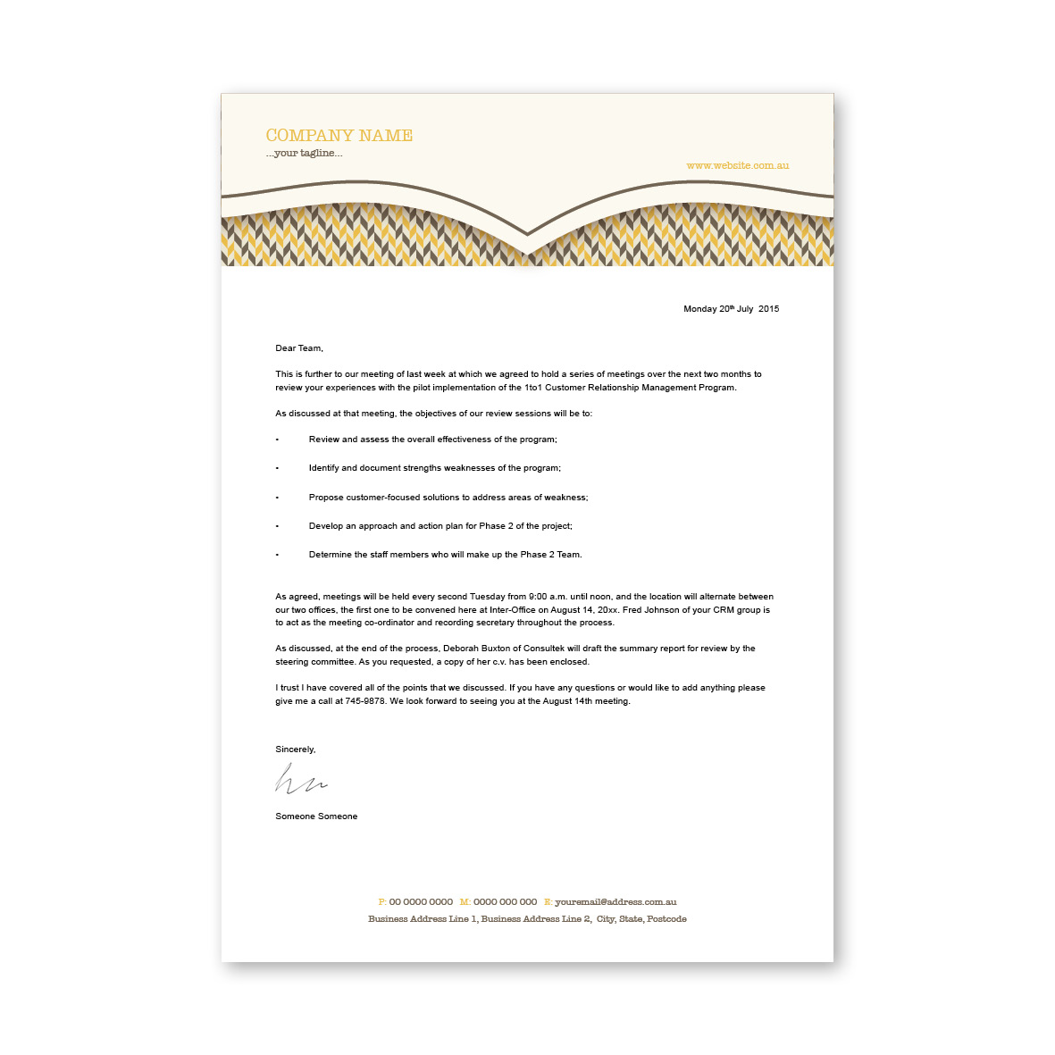 Stylish Retro Letterhead 2