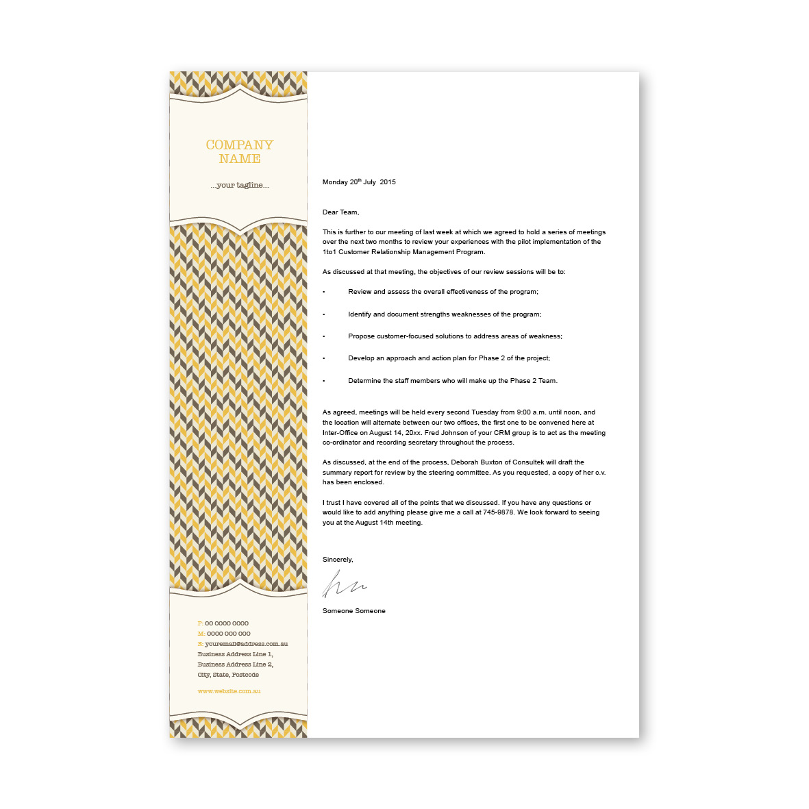 Stylish Retro Letterhead 4