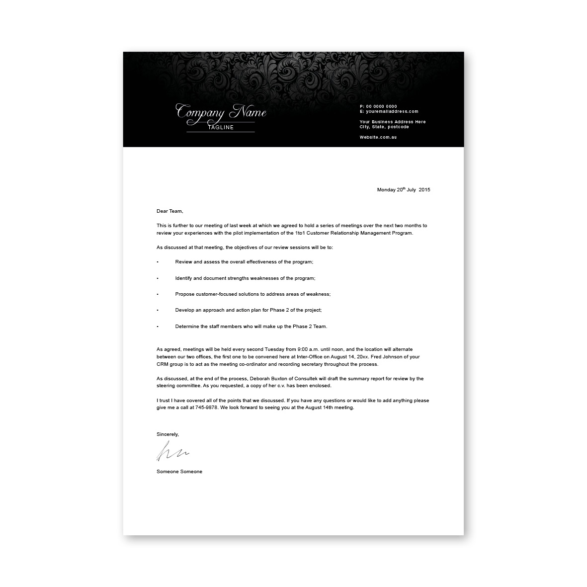Extravagant Pattern Letterhead 2