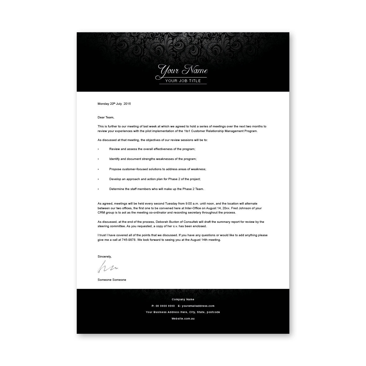Extravagant Pattern Letterhead 4