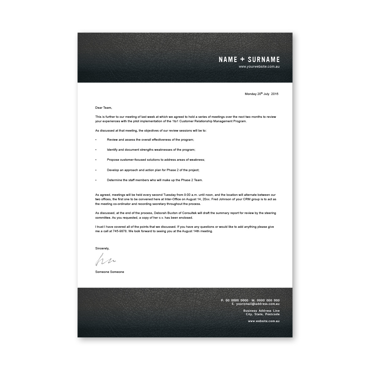 Modern Texture Letterhead 2