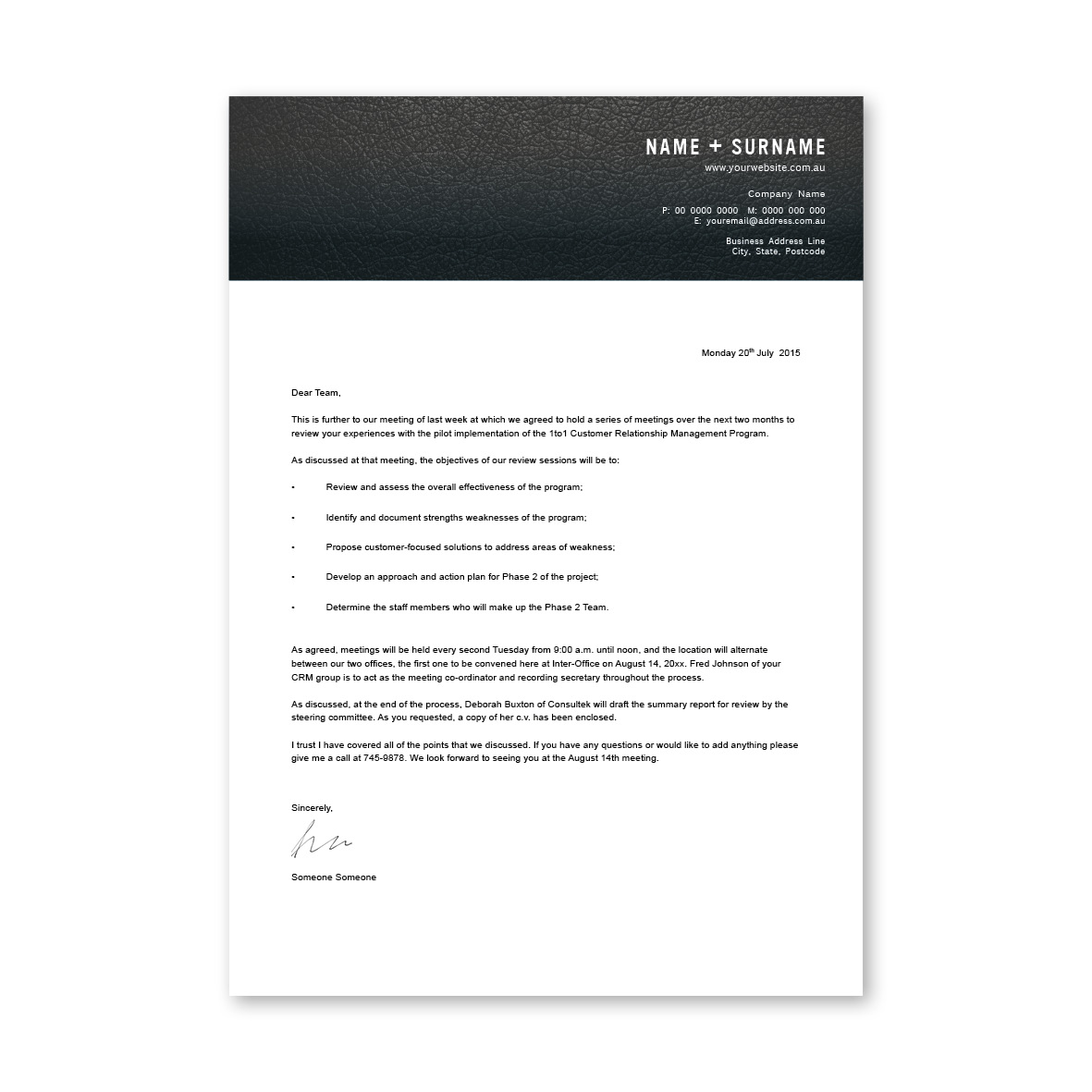 Modern Texture Letterhead 4