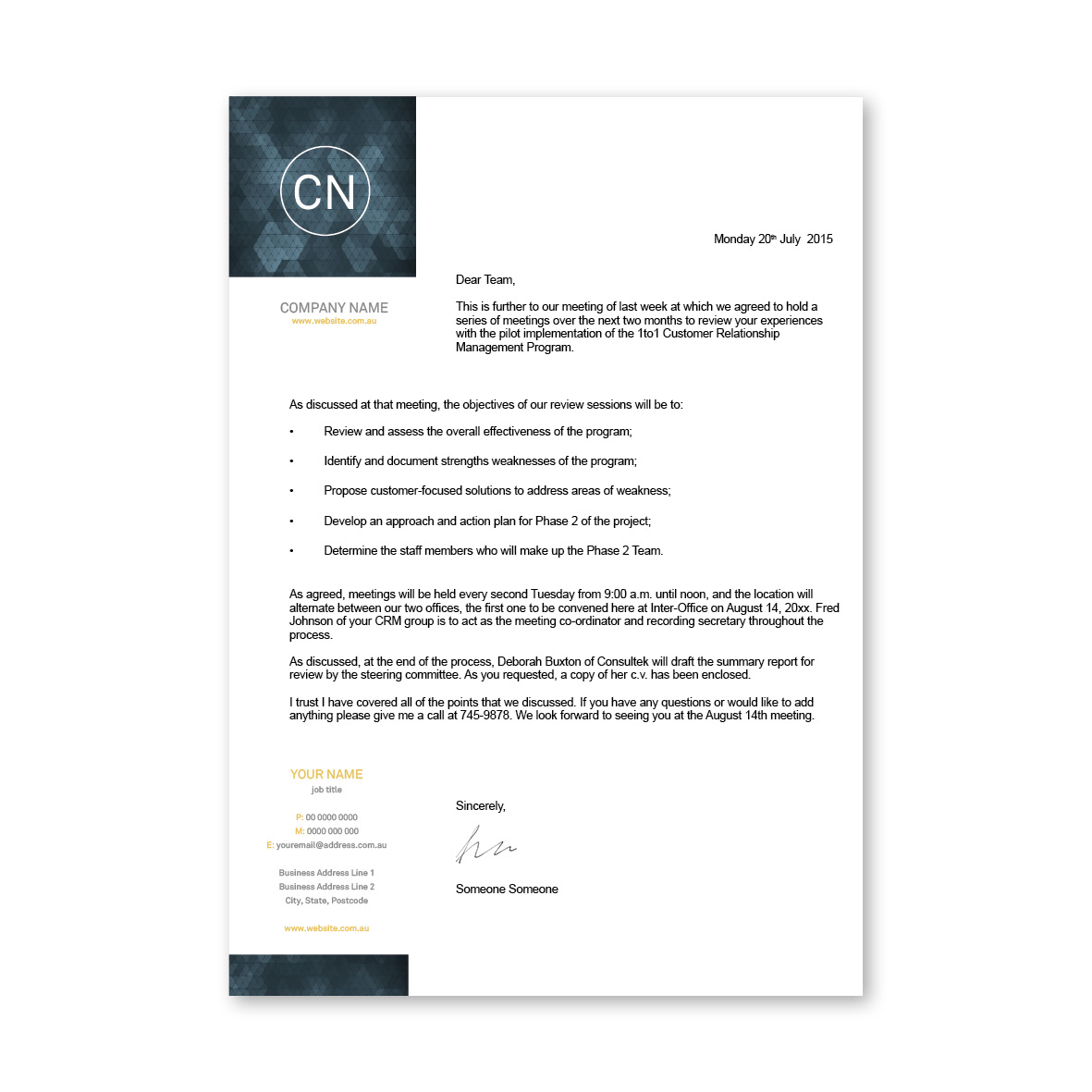 Contemporary Pattern Letterhead 2