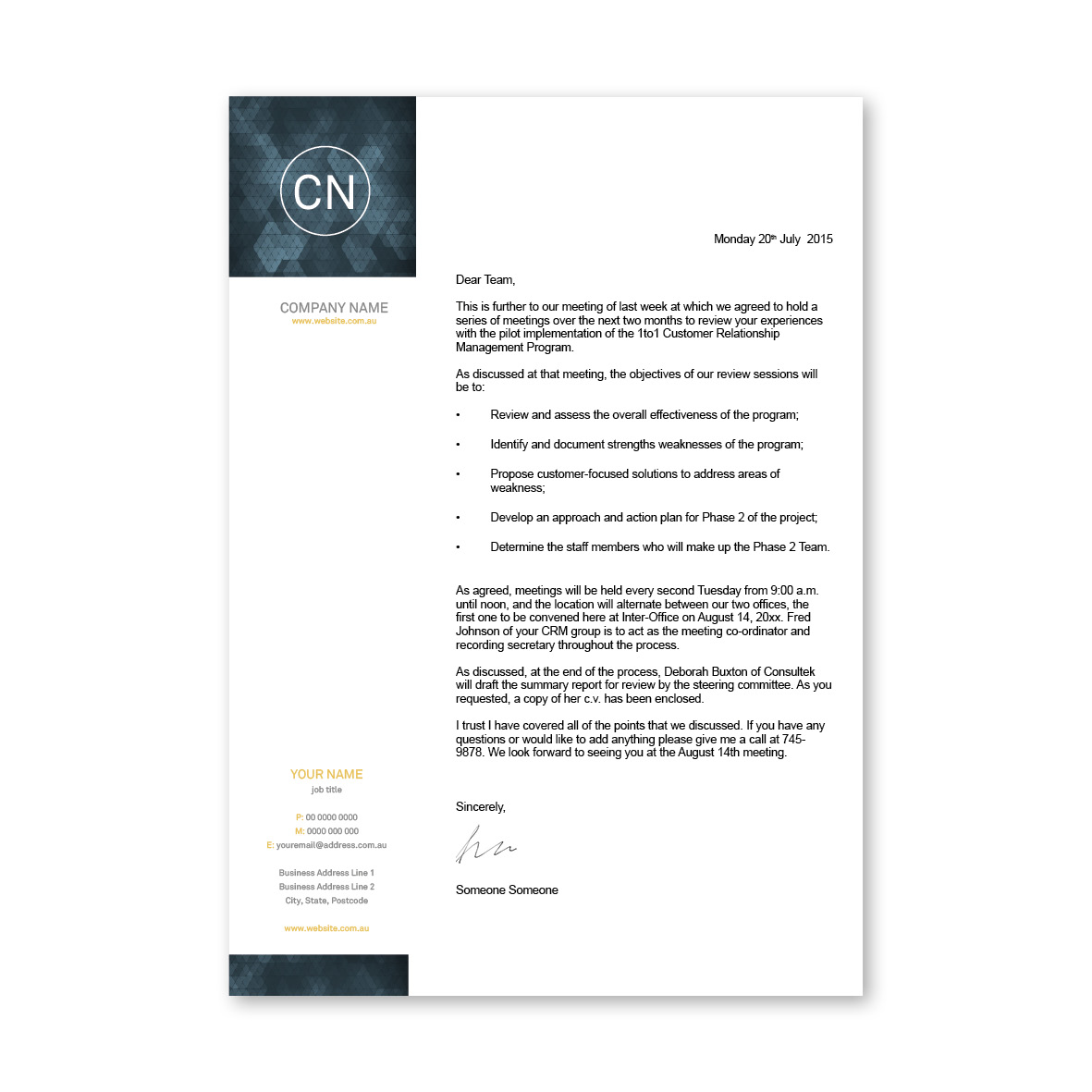Contemporary Pattern Letterhead 3