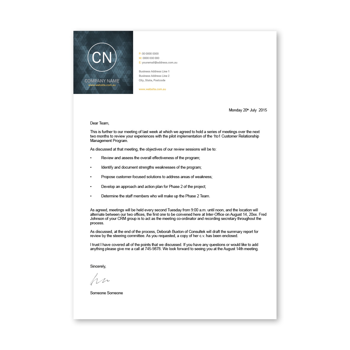 Contemporary Pattern Letterhead 5